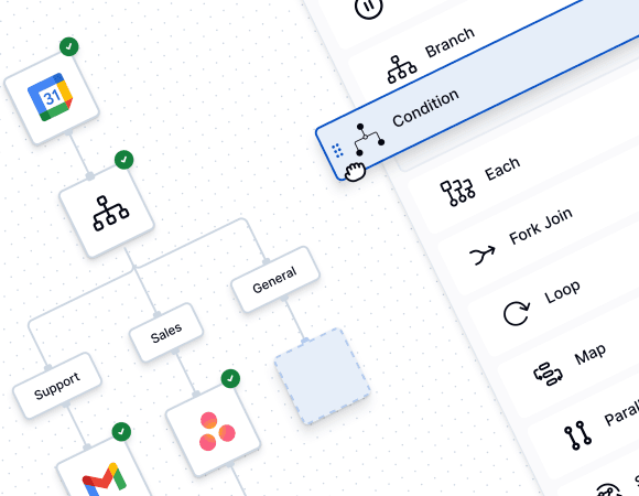 Drag and drop workflow builder